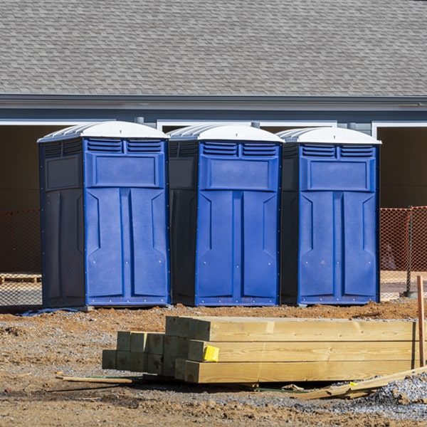 how can i report damages or issues with the portable toilets during my rental period in Montezuma